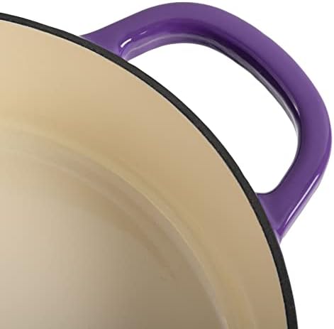 Crock-Pot Artisan Enameled Cast Iron Braiser W/Lid, 5 Quart, Lavender Purple