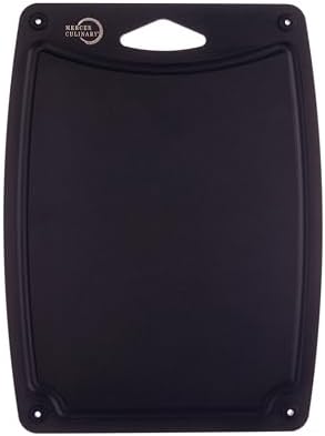 Mercer Culinary Composite Cutting Board-14 1/2" X 11", with Non Slip Feet and Juice Groove, Black