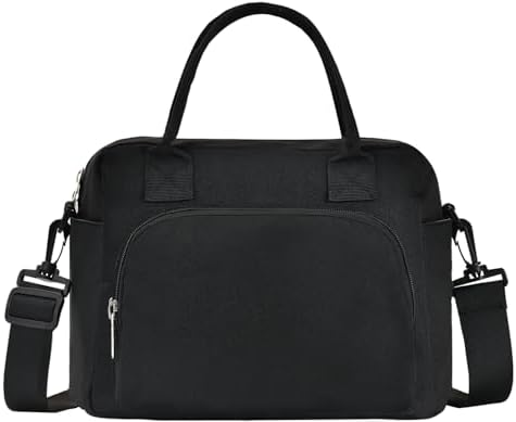 Lunch Bag Women Lunch Box for Women Adult Cute Insulated Lunch Bag Lager Cooler Lunch Tote Bags for Work Picnic (Black)