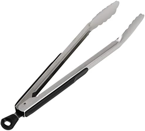 OXO Good Grips 12-Inch Stainless-Steel Locking Tongs & Good Grips 9-Inch Locking Tongs with Nylon Heads