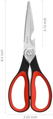 LIVINGO 8.5 Inch Kitchen Scissors Heavy Duty Food Shears