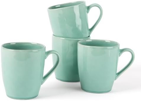 famiware Aurora Coffee Mugs, 14oz Mug Set of 4, Stoneware Cup with Handle