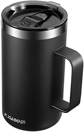 KXIAOCHEN 20 oz Insulated Coffee Mug, Coffee Cup with Lid and Wide Handle