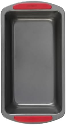 GoodCook MegaGrip 9" x 5" Nonstick Steel Bread Loaf Pan with Silicone Grip Handles, Gray