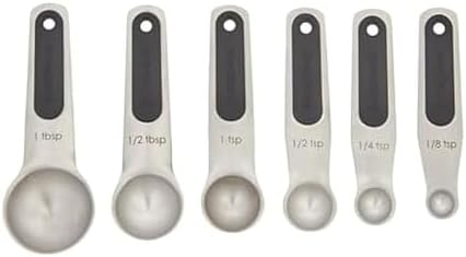 Farberware Professional Stainless SteelMeasuring Spoons Precision and Ease in Every Scoop, Features Magnetic Handles for Easy Storage, Dishwasher Safe
