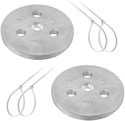 Pool Skimmer Zinc Anode Weight Plate, Anti-Electrolysis Sacrificial Anode, Keep Your Skimmer Basket in Place -for Salt System Swimming Pools Against Corrosion and Electrolysis, with Plastic Ties 2 Pcs
