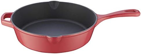 Cuisinart Chef's Classic Enameled Cast Iron Dutch Oven with Lid, Porcelain Enameled Interior, Oven Safe, Induction Compatible, 12-Inch, Chicken Fryer, Peony Pink