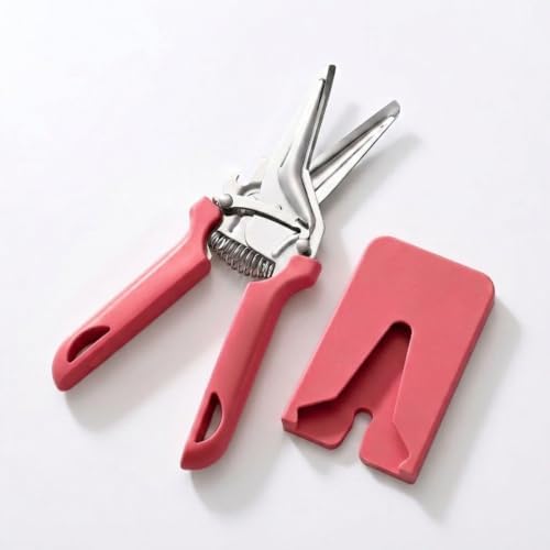 Heavy Duty Poultry Bone Shears,Spring Loaded Kitchen Shears,Stainless Steel丨Safety Lock丨Dishwasher Safe, All Purpose Kitchen Scissors for Chicken, Meat Cutting, Turkey ，Red