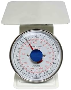 TrueCraftware- 2 lb. Mechanical Kitchen Flat Platform Weighing Food Scale- Heavy Duty Portion Control Mechanical Kitchen and Food Scale Industrial Dial Scale for Kitchens and Restaurants
