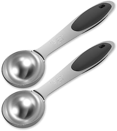 2PCS 1/2Tbsp(7.5ml, 1/4oz) Measuring Spoon, Stainless Steel Measure Scoop