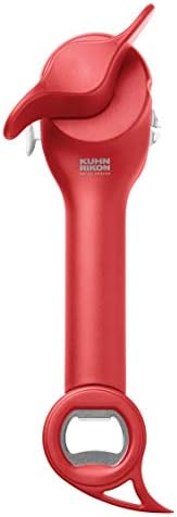 Kuhn Rikon 5-in-1 Auto Safety Master Opener for Cans, Bottles and Jars, White, 9 x 2.75 inches