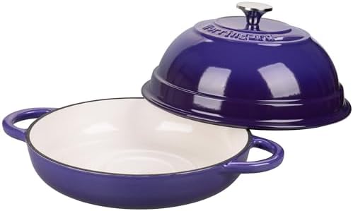 VORRINGARD Cast Iron Enameled Dutch Oven Pot with Lid for Bread Baking, Bread Oven, 6 Quart, Purple
