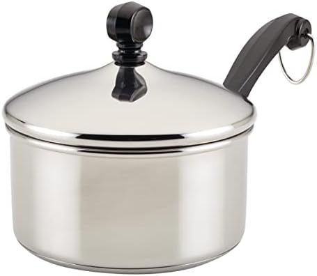Farberware Classic Series Stainless Steel Sauce Pan with Lid, 1 Qt, Silver