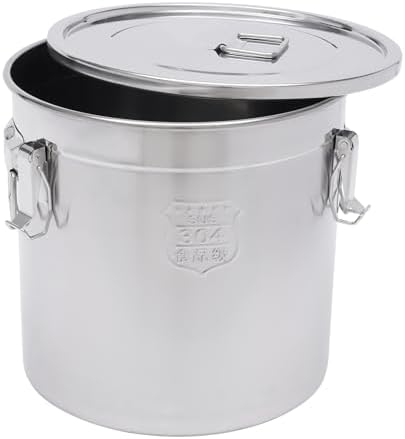 DYNAMI 8.7Gal 304 Stainless Steel Bucket Milk Can with Airtight Lid