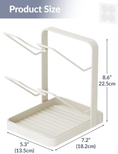NiHome Pot Lid Holder 2-Tier Iron Kitchen Organizer Stand