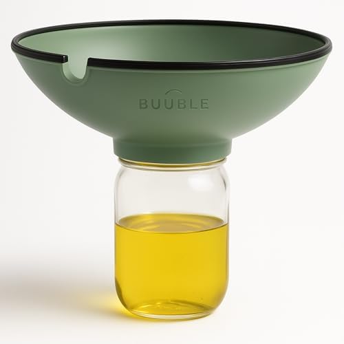 Ultimate Grease Drainer & Food Strainer (SAGE) Premium Heat-Resistant Colander for Bacon, Ground Beef, Pasta & Veggies; Fits Pans, Cans & Jars; Dishwasher Safe