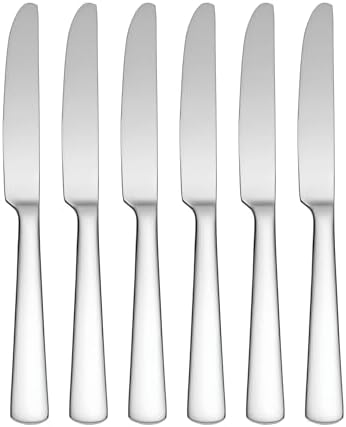 Oneida Aptitude Everyday Flatware Dinner Knives, Set of 6 , 18/0 Stainless Steel, Silverware Set, Dishwasher Safe