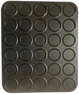 Fox Run Mini Macaron Baking Pan, 30 Small Cup Non-Stick Macaron Cookie Pan