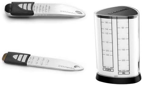 KitchenArt Pro Adjustable Measuring Set, TBL, TSP & 1 Cup Measuring Cup