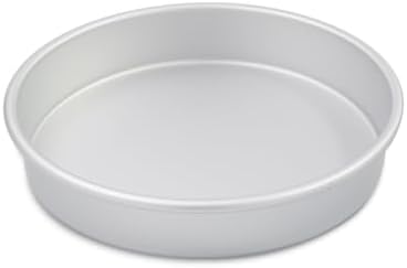 9 Inch Cake Pan, Aluminum Round Cake Baking Pans Tins For for birthday cake party cake, Non-Toxic, Only Handwasher.Silver(9×2 round Cake Pan)