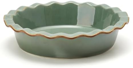 Ceramic Pie Pan for Baking[10.6 inch],Reusable NonStick Ceramic Baking Dish
