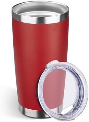 StarSpeed 20oz Stainless Steel Travel Coffee Tumbler,Wine Red