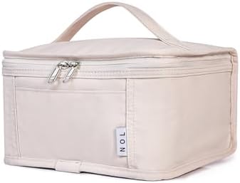 NOL Small Lunch Bag Mini Lunch Box Insulated Lunch Bag for Men/Women Leakproof Cooler Tote Bag Lightweight Nylon Waterproof Lunch Box For Work, Cream