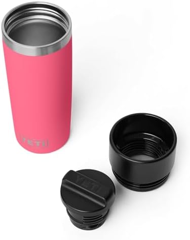 YETI Rambler 16 oz Travel Bottle, Stainless Steel, Vacuum Insulated with Leakproof Commuter Cap, Tropical Pink