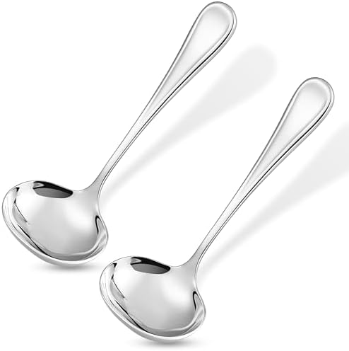 KEAWELL Premium Verona 2-Piece 7.1-Inch Gravy Ladles (2, 7.1" Gravy Ladle)