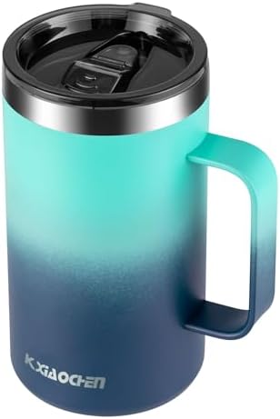 KXIAOCHEN 20 oz Insulated Coffee Mug, Coffee Cup with Lid and Wide Handle