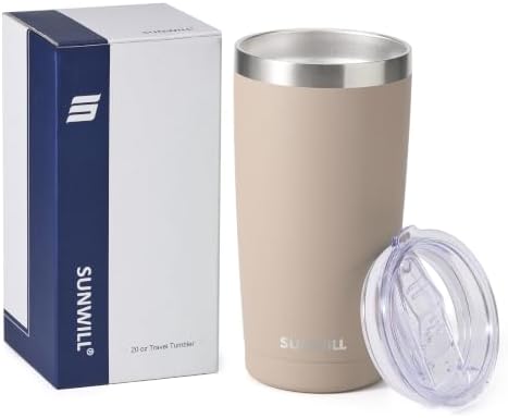 SUNWILL Coffee Tumbler, 20 oz Insulated Travel Mug Stainless Steel