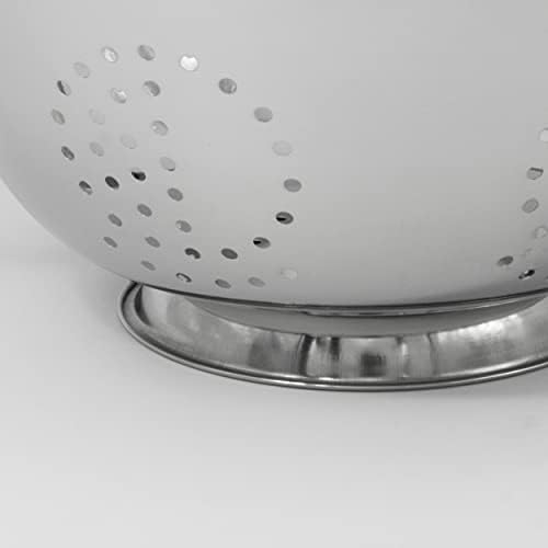 ExcelSteel Colander Set Stainless Steel | Nesting Design | Mirror Polished-| Oversized Handles-| 1-4 Quart,Set of 3,(Pack of 6)