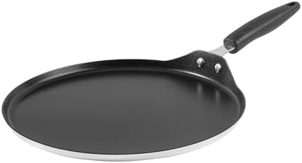 Restaurantware Nonstick Griddle 1 Count 12 x 12 Inch Aluminum Nonstick Frying Griddle With Bakelite Handle - Square Frying Pan With Even Heating - Black Cooking Surface For Home Kitchens