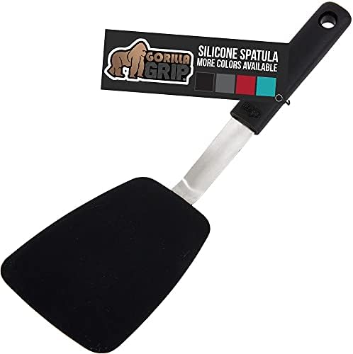 GORILLA GRIP Patented Nonstick Spatula for Frying Pan, 11.6 inch, Black
