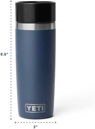 YETI Rambler 16 oz Travel Bottle, Stainless Steel, Vacuum Insulated with Leakproof Commuter Cap, Black Forest Green