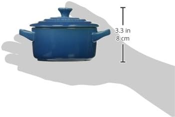 Le Creuset Stoneware Set of 4 Mini Cocottes with Cookbook, 8 oz. each, Marseille