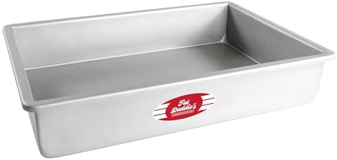 Fat Daddio's POB-10153 Anodized Aluminum Sheet Cake Pan, 10 x 15 x 3 Inch Silver