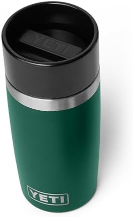 YETI Rambler 12 oz Travel Bottle, Stainless Steel, Vacuum Insulated with Leakproof Commuter Cap, Black Forest Green