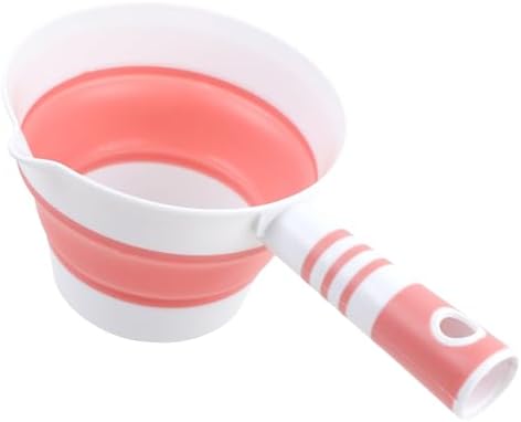 Folding Water Ladle for Bath Collapsible Water Scoop Bath Ladle Pink