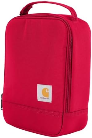 Carhartt Insulated Lunch Cooler For Men and Women, Fully Insulated Lunch Pale for Everyday Use, Industry Red