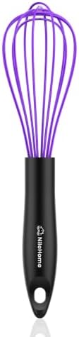 NileHome Silicone Whisk 10" Kitchen Whisk,Purple