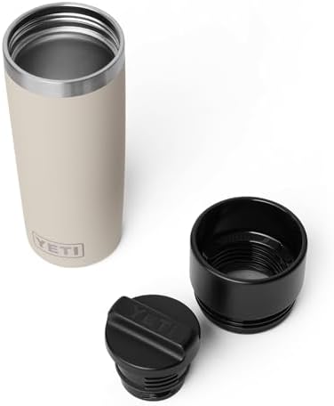 YETI Rambler 16 oz Travel Bottle, Stainless Steel, Vacuum Insulated with Leakproof Commuter Cap, Cape Taupe