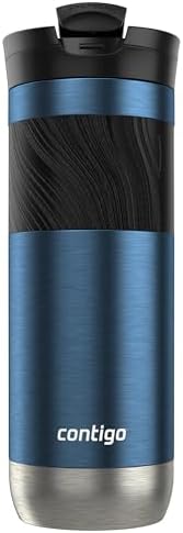 Contigo Byron 2.0 Stainless Steel Travel Mug with Snapseal Lid and Grip 20oz, Blueberry, Great for hot and cold beverages