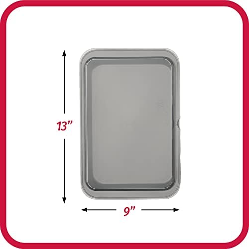 GoodCook Set of 2 Nonstick Steel 13" x 9" Cake Baking Pans with Covers,Gray,(Pack of 6)