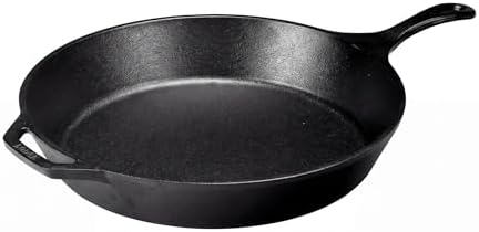 Lodge Pre-Seasoned Cast Iron Skillet, Easy-Grip Handle, 15 Inches