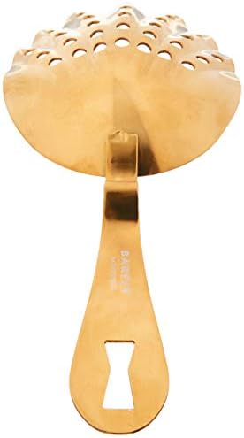 Barfly , Scalloped Julep Strainer, Gold