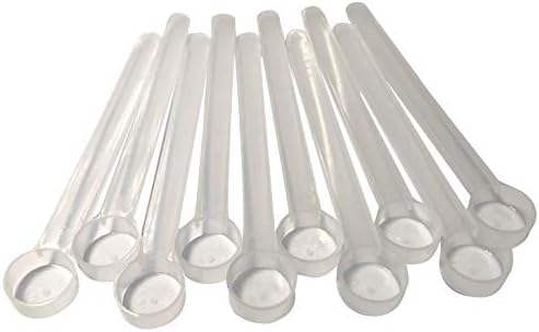 1/4 Teaspoon (1.25 mL) Long Handle Plastic Measuring Spoon for Coffee, Protein Powder, Pet Food, Spices, Grains, Dry Goods – Food-Grade BPA-Free (Pack of 10)