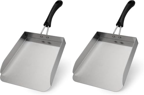 Stanbroil Stainless Steel Griddle Mover Smash Burger Food Shovel Grill Spatula Great for Stir Fry and Move Food, 13" (Pack of 2)