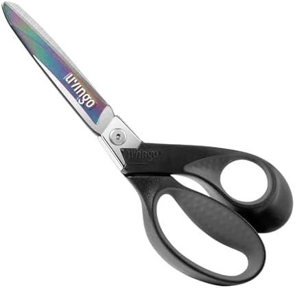 LIVINGO 9" Heavy Duty all Purpose Stainless Steel Scissors, (Grey/Black)