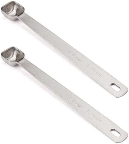 2PCS 1/4tsp(1.25ml) Tiny Measuring Spoon, Small Teaspoon for Tiny Amounts